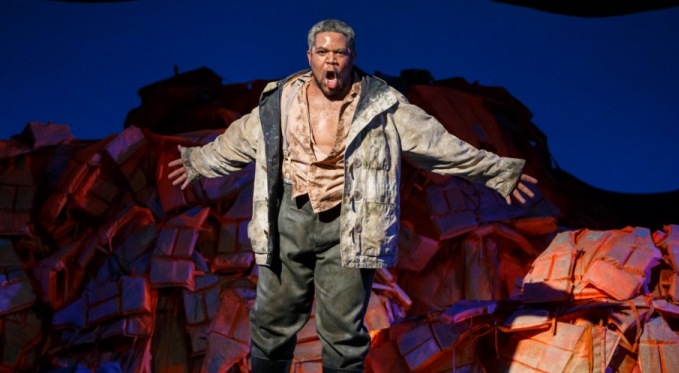 King Idomeneo of Crete (Terrence Chin-Loy). Photo by David Bachman for Pittsburgh Opera.