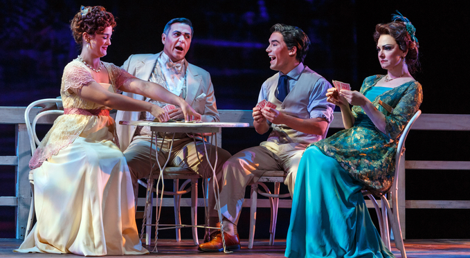 Rosalba, Alvaro, Arcadio, and Paula enjoy a game of cards