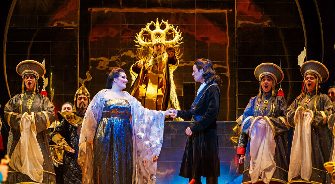 Turandot features lavish sets, opulent costumes, and stunning music and singing. Photo via David Bachman Photography.