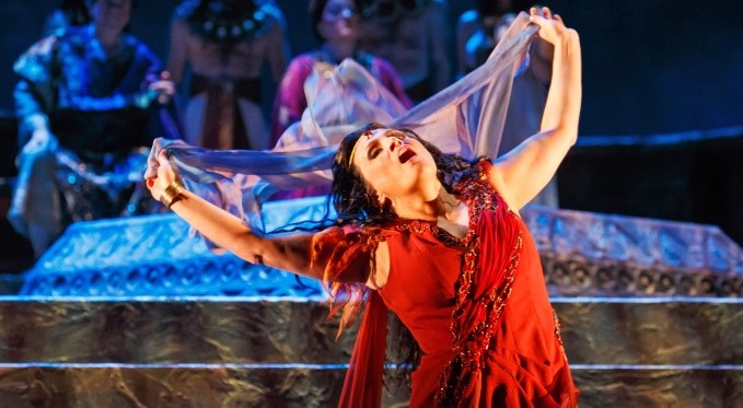 Salome (Patricia Racette) performing the Dance of the Seven Veils. Photo by David Bachman.