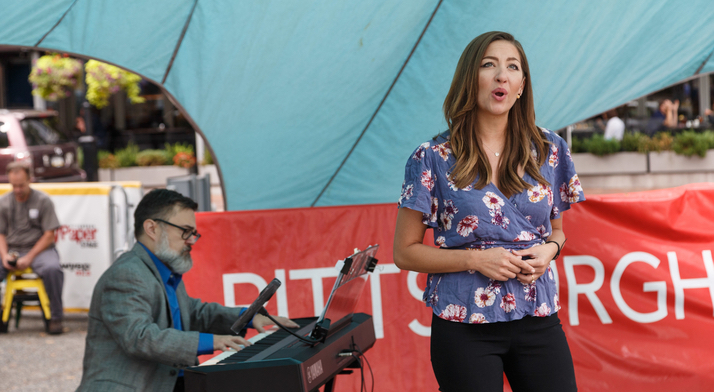 Antonia Botti-Lodovico sings at Market Square Farmers Market