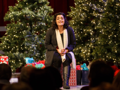 Resident Artist Laurel Semerdjian in a recent holiday Brown Bag concert.
