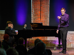 Resident Artist Matthew Scollin in a recent Brown Bag concert