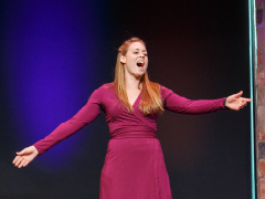 Resident Artist Adelaide Boedecker in a recent Brown Bag concert
