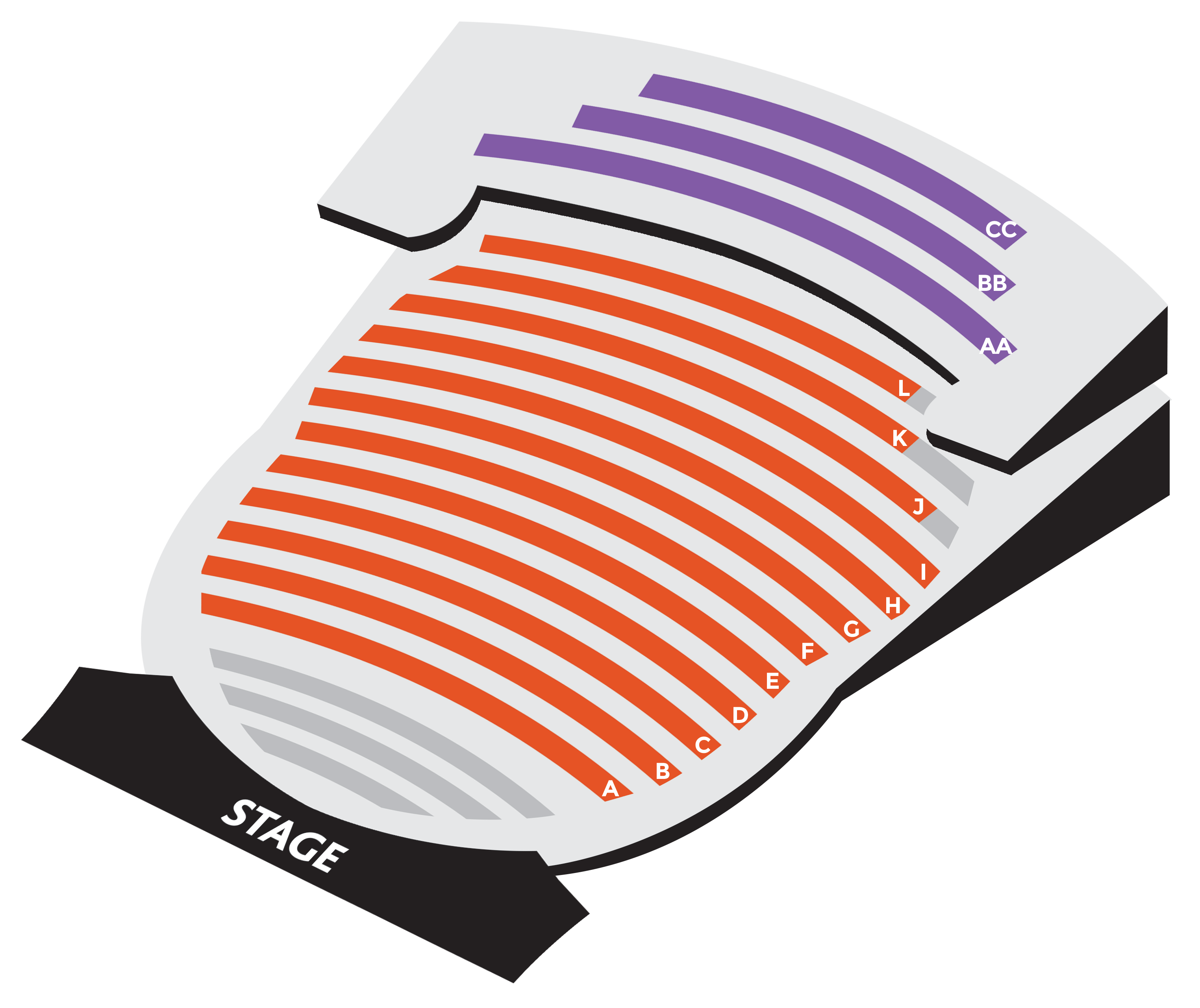 seating chart for the Pittsburgh CAPA Theater