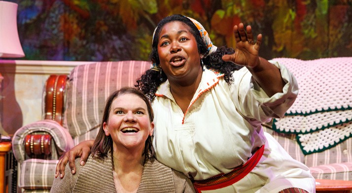 Lauryn Davis as Momma in the world premiere of Woman with Eyes Closed (photo credit: David Bachman)