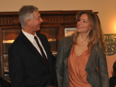 Former Resident Artist Jennifer Holloway at a recent Meet the Artists.