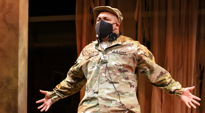 Photo from Pittsburgh Opera's production of Soldier Songs