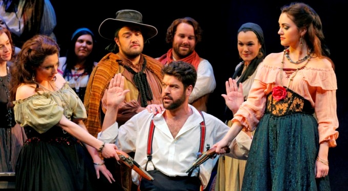 Production photo of the opera Carmen, taken by Cory Weaver