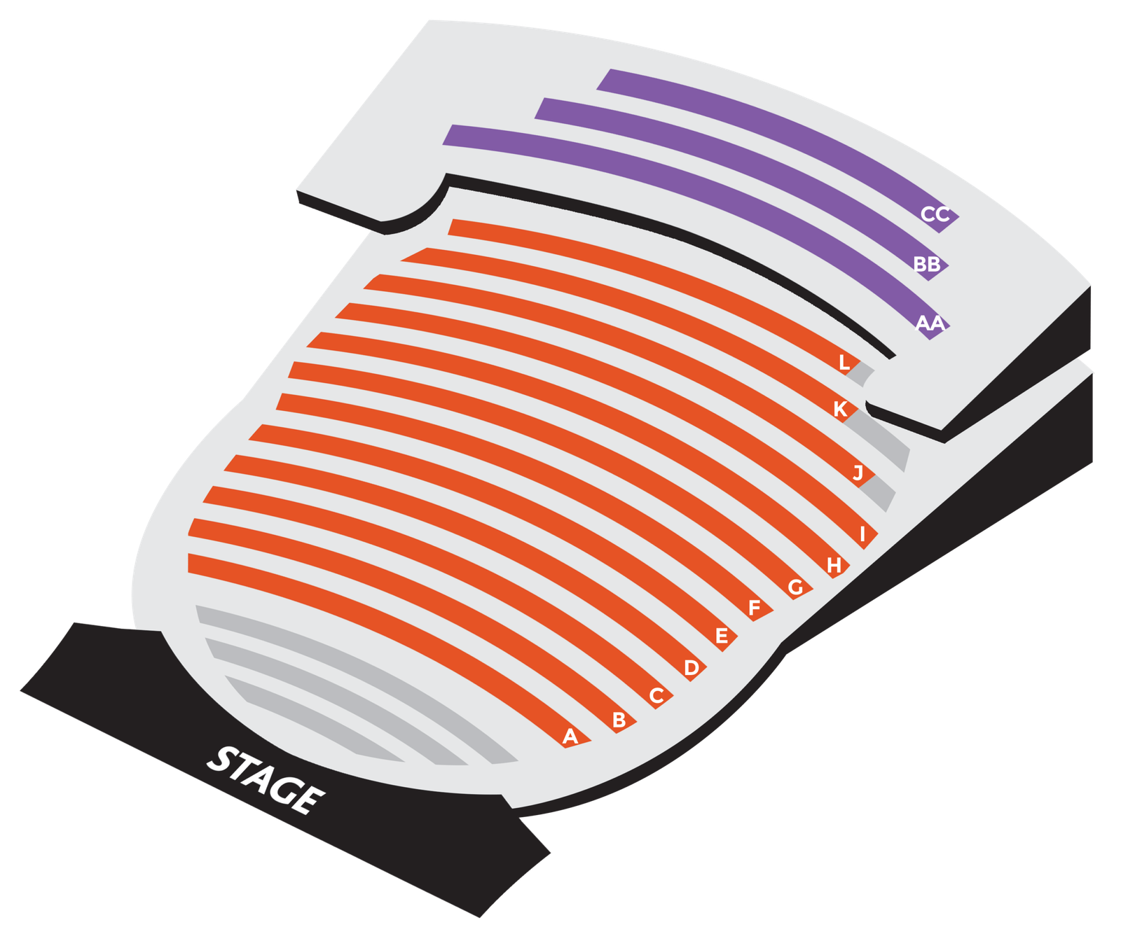 seating chart for the Pittsburgh CAPA Theater