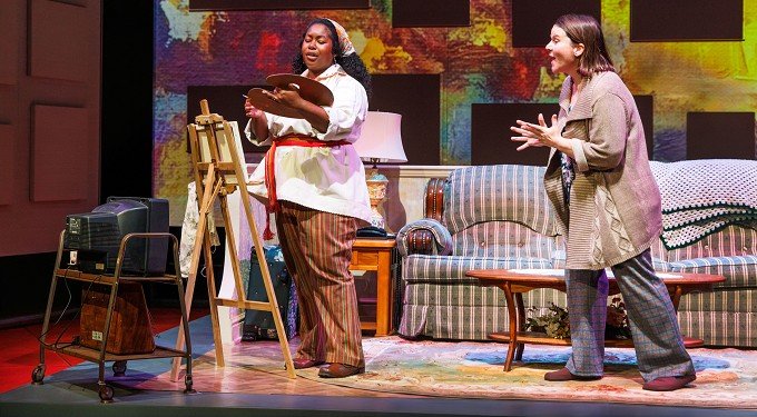 Woman With Eyes Closed production photo